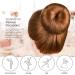 Bouttarro Invisible Hair Nets & U Shaped Pins Set - 50 Mesh Elastic Edge Hair Nets & 40 U Shaped Pins for Ballet Buns, Donut Bun Maker Wig - Light Brown - Buy Online on SooperMarket.com