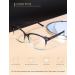 GQUEEN Large Frame Horn Glasses for Women and Men - UV400 Non-Prescription Nerd Glasses - Stylish PE1 1 Blue - International Shipping Available - Buy Online on SooperMarket.com