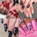 3D Holographic Old English Alphabet Nail Art Stickers - Glitter Self-Adhesive Decals for Acrylic Nails - 8 Sheets - Buy Online on SooperMarket.com