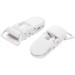 Evarbuild 10Pcs Baby Kids T-Shape Plastic Pacifier Clips Soother Dummy Style Holder White