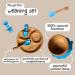 7 Star Bamboo Baby Weaning Set | Suction Bowl, Plate, Spoon & Fork | Non-Slip | Blue - Buy Online on SooperMarket.com