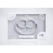 ezpz Happy Mat (Pewter) - Silicone Suction Plate for Toddlers & Preschoolers - Divided Dishwasher Safe Placemat - 24 Months - Buy Online on SooperMarket.com