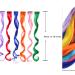 12 Pcs Colored Hair Extensions Clips - Curly Wavy Synthetic Hairpieces for Women, Kids, Girls - Multi-color Party Highlights - Colorful Set - Buy Online on SooperMarket.com