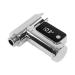 Shower Thermometer  High Accuracy 3V G1/2 Faucet Thermometer LED Display for Home(Silver)