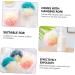 Healeved 8pcs Color Matching Bath Ball Body Scrubber Set - Natural Bath Sponges for Men and Women - Shower Poufs and Body Scrub Mitt - Buy Online on SooperMarket.com