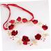 minkissy Red Headband Bridal Head Headgear Miss Nationality Accessories Red - Buy Online on SooperMarket.com