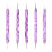 Toseky Nail Liner Brushes | Nail Liner Brush Dotting Pen Double Ended Multifunctional Nail Brushes Miniature Painting Brushes Nail Liner Brush Dotting Pen Purple