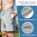 NIMENJOJA Mens 5.5 Athletic Gym Shorts - Grey Zipper Pocket Sweat Shorts - Buy Online on SooperMarket.com
