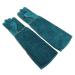 Joyzan Animal Handling Gloves Bite Proof Durable Reptile Scratch Protection Anti Safety Ultra Long Leather Mitten for Bathing Grooming Welding Resistant Catch Pets Grasping Biting Squirrel Snake Dog Blue