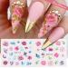 12pcs Flower Nail Art Stickers - Water Decals for Nails - Spring Rose Floral Leaf Designs - Summer Manicure Decoration - Nail Art Supplies - Buy Online on SooperMarket.com
