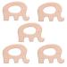 Alvinlite baby bite toys BPA-free beech wood baby bite ring for 0 6 and 6 12 months elephant-shaped newborn toys 5 pieces DIY-necklace bracelet jewelry baby gifts baby