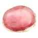 Polish Mix Palette Resin Nail Art Palette Paint Drawing Color Dish Golden Edge Resin Stone Paint Drawing Color Dish Manicure Nail DIY Tool(Red)
