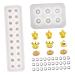 STOBOK 3 Pcs Pendant Silicone Mold Silicone Molds Sphere Beads Creative Crystal Epoxy Mold Epoxy Resin Flat As Shown 23X6.2CM