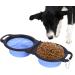Buy Foldable Silicone Meal Cones & Double Dog Bowls | Portable Pet Feeders for Travel & Camping - Buy Online on SooperMarket.com