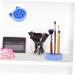 NOLITOY 2-in-1 Makeup Brush Storage Box & Sponge Holder | Silicone Brush Cleaning Mat | Drying Rack & Stand for Makeup Tools - Blue 11x2.5cm - Buy Online on SooperMarket.com