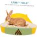 CIYODO Box Pet Potty Urinal Rabbit Toilet Rabbit Corner Pet Triangular Potty Bedding for Rabbits Abs White 24.5X18.5cm White - Buy Online on SooperMarket.com