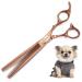FOGOSP Thinning Shears for Dogs Grooming 7'' Professional Double Sided Dog Thinning Scissors 48 Teeth Blender Shears 25% Thinning Rate Japan 440C(Bronze)