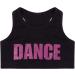 Yeahdor Girls Glittery Racerback Athletic Dance Gymnastics Sports Bra Tank - Rose Red, Size 5-6 - Buy Online on SooperMarket.com