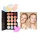 Pure Vie Hydrating Cream Concealer Palette - 15 Colors for Full Coverage & Dark Circle Correction - Buy Online on SooperMarket.com