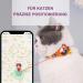 Mouyou Airtag Cat Neck Band | Adjustable Soft Nylon Collar with Bell & Safety Clasp | Orange Gradient Pattern | Fits 22-34cm - Buy Online on SooperMarket.com