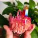 100g-200g Small Size Natural Red Aura Quartz Crystal Stone Geode Cluster 1pc Suitable for Home HOMEZHOU (Color : 1pc 145g-180g) - Buy Online on SooperMarket.com