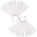 100 PCS Transparent Nail Swatches Sticks TEOYALL Fan-shaped Nail Polish Display Board Nail Art Tips Practice Sticks (100pcs)