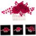 PLAFOPE Rose Hair Comb Hair Jewelry Comb Female Insert Comb Bridesmaid Hair Comb Rose Head Decor Hair Comb Clip Wedding Hair Comb Wedding Ceremony Decorations Hair Accessories Red Cloth - Buy Online on SooperMarket.com