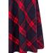 Sanahy Women's Plaid Wool Maxi Skirt - XL Red | High Elastic Waist A-line Winter Flare Skirt with Pockets - Buy Online on SooperMarket.com