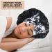 2pcs Large Silk Bonnets with Tie Band for Sleeping Curly Hair - A-black & Rose Gold - Buy Online on SooperMarket.com