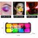 8 Colors Glow In The Dark Face & Body Paint - Neon Fluorescent Makeup for Halloween Parties & Costumes - Water Based UV Blacklight Paint - Buy Online on SooperMarket.com