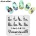 Nail Stamping Plate Set of 5 - Flower & Parrot Nail Art Templates | Perfect for Creative Designs! - Buy Online on SooperMarket.com