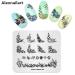 4-Piece Nail Art Stamping Plates - Floral Butterfly & Plaid Design Templates for Perfect Manicure - Multi-Pattern Stencil Tool - Buy Online on SooperMarket.com