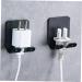 Osaladi 12-Pc Razor-Free Bathroom Hooks | Decorative Wall Hook for Cabinets | Child-Safe Aluminum | Black | Efficient Space-Saving Solution - Buy Online on SooperMarket.com