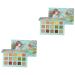 Healeved 2 Pcs Palette Compact Glitter Eye Eye Shadow Green 1 count (Pack of 1) Greenx2pcs