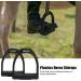 Doact Iron Stirrups for Adolescents & Adults - Secure Black Rubber & Plastic Dressage Stirrups | Medium 13 | Perfect for Children & Horses - Buy Online on SooperMarket.com