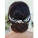 EASEDAILY Flower Bride Wedding Hair Vine Pearl Bridal Headpiece Leaf Headband Hair Accessories for Women and Girls (15.7inches)