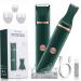 Bikini Trimmer for Women, YBLNTEK 2-in-1 Electric Razors for Women, Electric Lady Clipper Pubic Hair Groomer, Hair Removal Razor Body Trimmer for Women Arms,Legs and armpits, IPX7 Waterproof Wet/Dry Green
