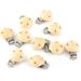 10Pcs Cute Round Wooden Baby Pacifier Clips - Natural Infant Nipple Clasps with 3 Holes | International Shipping - Buy Online on SooperMarket.com