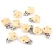 Pacifier clip decorative wooden top color trailer round 10 pieces cute 3 holes wood wood iron enchanting wood-burning wood jewelry