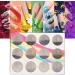 12 Grid DIY Nail Beads Plastic Nail Glitter Rhinestones Nail Art Decoration Manicure Tool Accessory DIY Nail Tip Ornament Beauty Nail Art 3D Decorations - Buy Online on SooperMarket.com