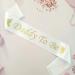 Dad To Be Gender Reveal Father To BeDaddy to Be Sash - Classy Baby Shower Sash For Dad To Be (White w/Gold Lettering)