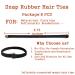 MILAMIYA High Elasticity Snap Hair Ties for Thick & Curly Hair | Connectable Hair Rope | No Slip Adjustable Hairband for Puff Ponytail - 8PCS, Black - Buy Online on SooperMarket.com