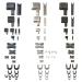 Zipper Repair Kit Metal Retainer Insertion Pin Zipper Top/Bottom Stop (3 Colors) 13 Sets Zipper Fix Plug  Repair Down Zipper Stopper for Zipper Replacement (Size 10/8/5/3)