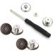 GIYOMI 20mm No Sewing Jeans Buttons Replacement Kit - 12 Sets Metal Buttons Repair Combo with Rivets and Screwdrivers | 0.79 inch - Buy Online on SooperMarket.com