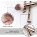 18 PCS Professional Makeup Brush Set - Travel Kabuki Face Powder & Eye Shadow Brushes with Case - Champagne - Buy Online on SooperMarket.com