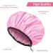 Auban Adjustable Reusable Extra Large Shower Cap - Waterproof Bathing Cap for Women - 3 Colors (Pink, Rose Red, Black) - Buy Online on SooperMarket.com
