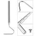 Stainless Steel Snake Hook - Extendable 16.5-68cm - Reptile Catcher Tool for Controlling and Moving Snakes - Buy Online on SooperMarket.com