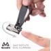 2PC Nail Clipper Set - Stainless Steel Rotary Head for Thick Nails & Nail File | Ideal Gift for Perfect Pedicure - Buy Online on SooperMarket.com