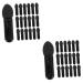Healeved 200 Pcs Mini Eyeshadow Swab Eyeshadow Lipstick Brush Applicator Milky Cotton Black