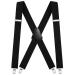 Buy Aomig Extra Wide Braces for Men - 3.5 cm Strong Metal Clips Adjustable & Elastic - Unisex X Style - Buy Online on SooperMarket.com